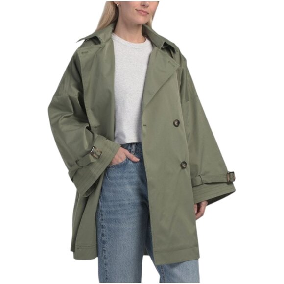 BERNARDO Oversized Hooded Trench Coat - Picture 1 of 3